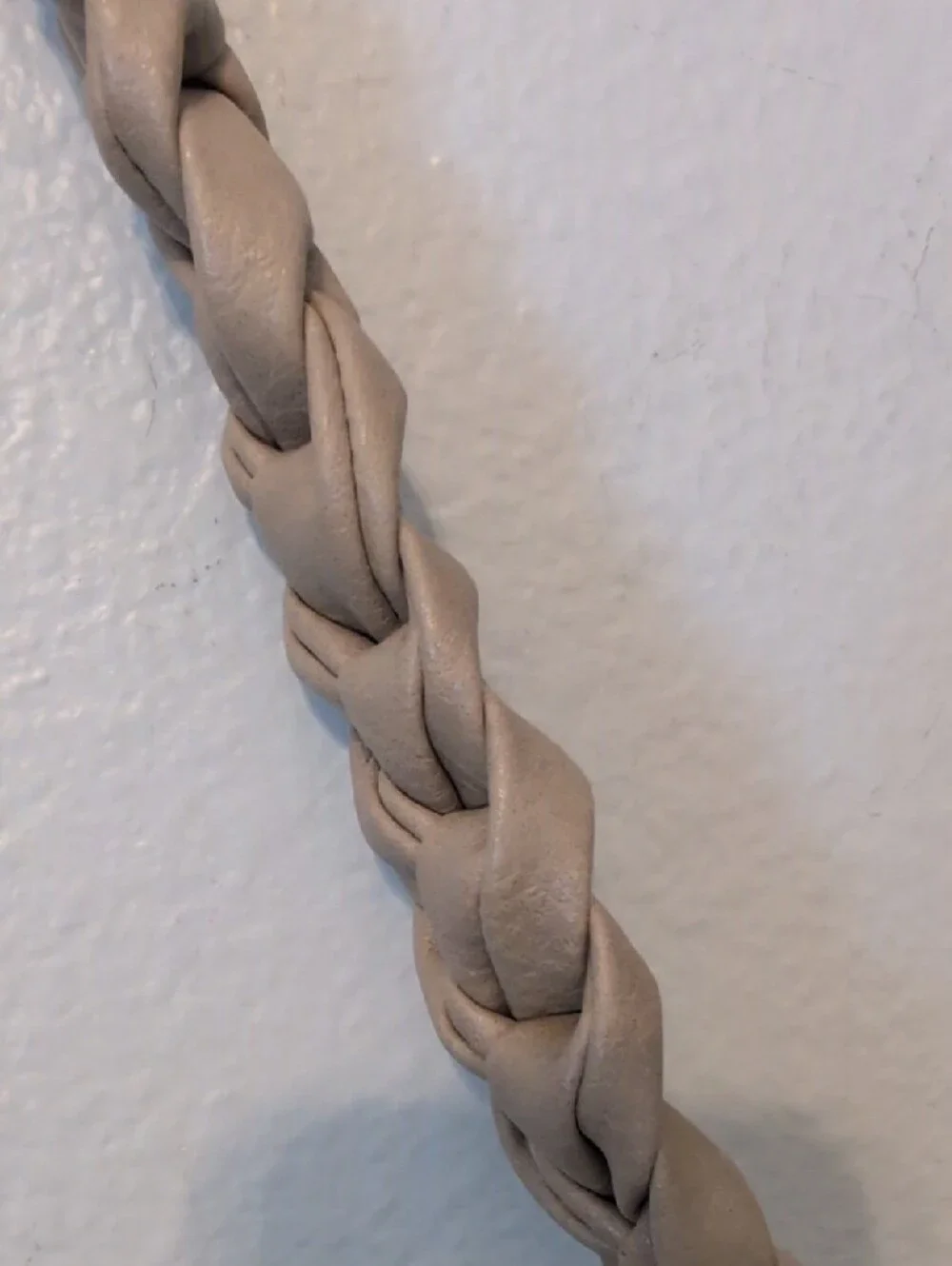 Taupe Braided-Handle Shoulder Hobo Bag with Coin Pouch